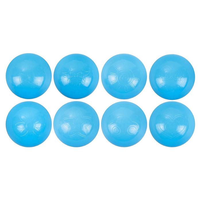 Шарики для сухого бассейна с рисунком, диаметр шара 7,5 см, набор 500 штук, цвет голубой - фото 1906818339