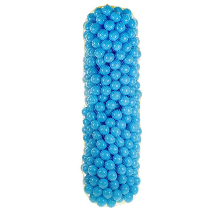 Шарики для сухого бассейна с рисунком, диаметр шара 7,5 см, набор 500 штук, цвет голубой - фото 1906818340