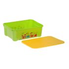 Ящик для игрушек с аппликацией "Паровозик" с крышкой, 32 л, цвет зелёный - Фото 2