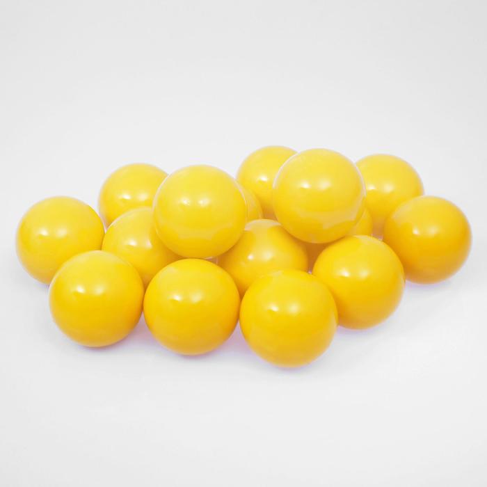 Шарики для сухого бассейна с рисунком, диаметр шара 7,5 см, набор 500 штук, цвет жёлтый - фото 1906818351