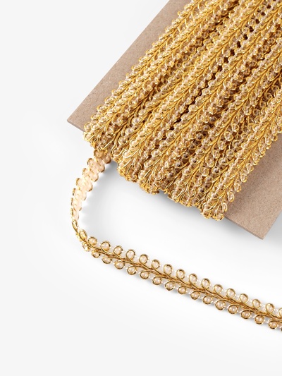 Тесьма декоративная «Шанель», 8 мм, 10±1 м, цвет золотой