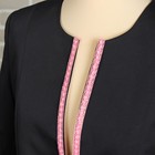 Тесьма декоративная с ленточкой, ширина 1см, длина 10±1м, цвет розовый - Фото 1
