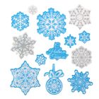 Наклейки декоративные объемные "Новогодние снежинки", 11 х15 см - Фото 2