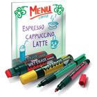 Маркер меловой Pentel Wet Erase Marker 2.0/4.0 мм (стирающийся для черной и зеленой доски, стекла), желтый - Фото 2