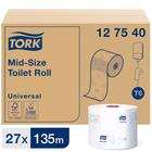 Туалетная бумага для диспенсера Tork Mid-size в миди рулонах (T6), 135 метров - фото 297797388