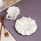 Чайная пара "Лотос белый", декор, 2 предмета, блюдце, кружка 0.2 л, микс - Фото 4
