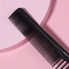 Расчёска комбинированная, скошенная, 17.7×3 (±1) см, чёрная - Фото 2