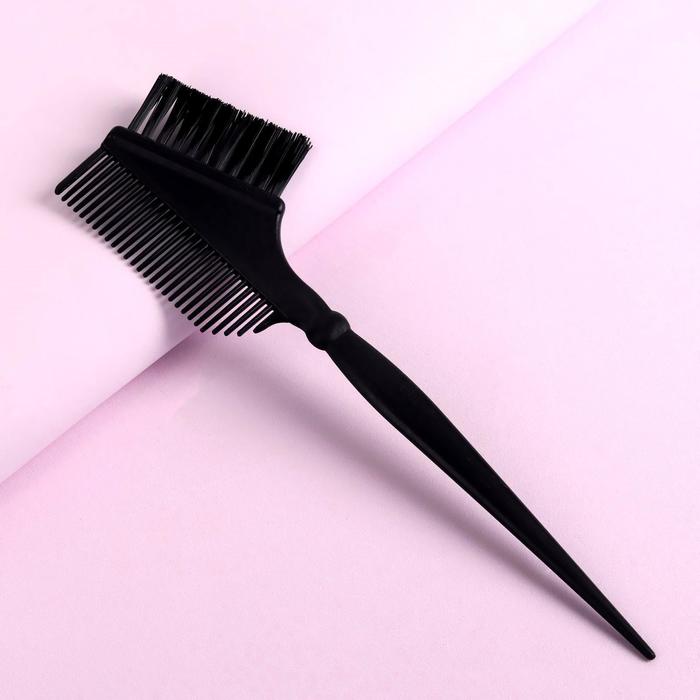 Расчёска для окрашивания, 22,5 × 7,5 см, цвет чёрный - Фото 1