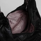 Сумка женская, отдел на молнии, наружный карман, цвет чёрный - Фото 5