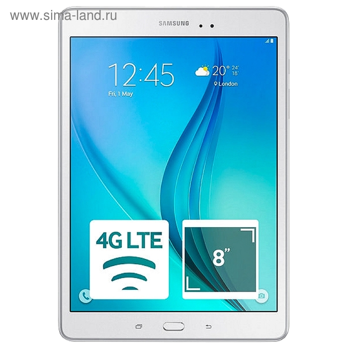 Планшет Samsung Galaxy Tab A SM-T355, 16Gb, (SM-T355NZWASER), белый - Фото 1