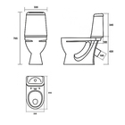 Унитаз-компакт «Идеал Эконом», 1-режим, арматура, белый - Фото 2