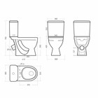 Унитаз-компакт «Стандарт Эконом», 1-режим, арматура, белый - Фото 7