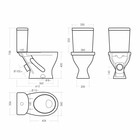 Унитаз компакт Sanita «Формат Стандарт», 1-режимная арматура Уклад, сиденье полипропилен, цвет белый - Фото 6