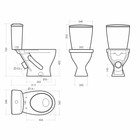 Унитаз-компакт «Эталон Эконом», 1-режим, арматура , белый 1511643