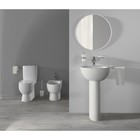 Унитаз компакт Sanita Art SL DM, 2-режима, сиденье с микролифтом, арматура Geberit, белый - Фото 6