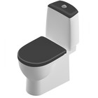 Унитаз компакт Sanita Best Color Black SL DM, 2-режима, арматура Geberit, белый - Фото 4