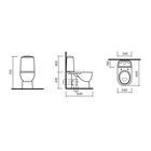 Унитаз компакт Sanita Best Color Black SL DM, 2-режима, арматура Geberit, белый - Фото 6