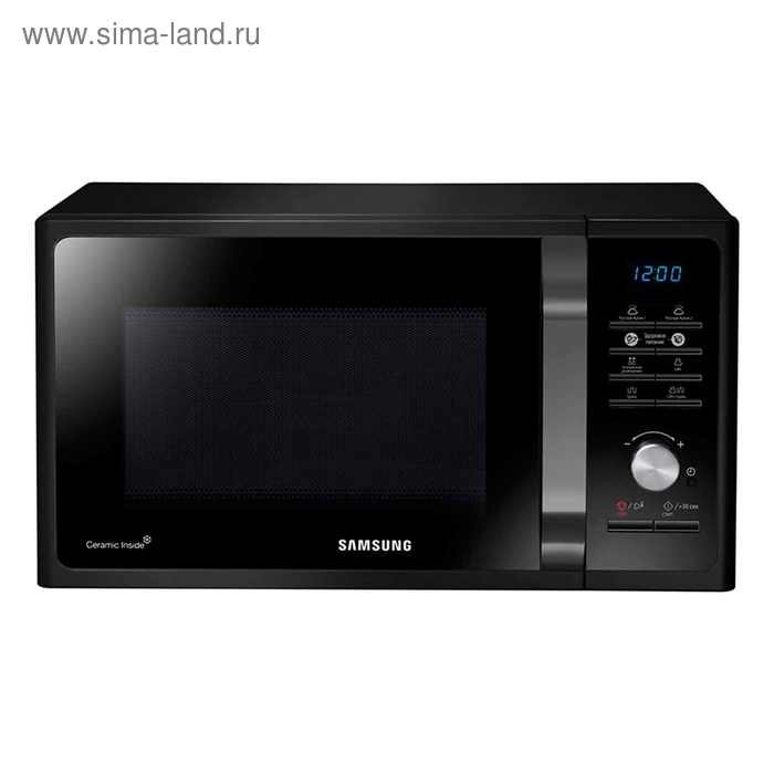 Микроволновая печь Samsung MG23F302TAK, 23 л, 800 Вт, гриль, защита от детей, черный - Фото 1