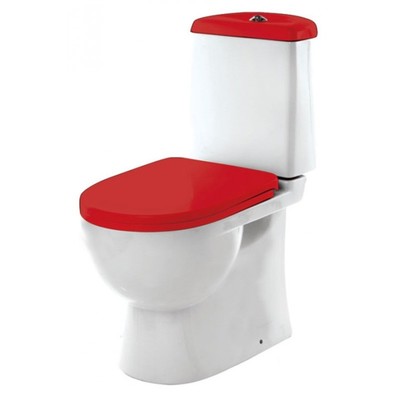 Унитаз компакт Sanita Best Color Red SL DМ, 2-режима, арматура Geberit, белый