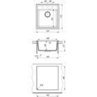 Мойка кухонная из камня Dr.Gans «Ника-470», 470х510 мм, цвет чёрный - Фото 2