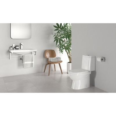 Унитаз компакт Sanita Next Luxe SL DM, 2-режима, арматура Geberit, белый