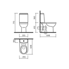 Унитаз компакт Sanita Next Luxe SL DM, 2-режима, арматура Geberit, белый - Фото 7