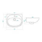 Раковина Santek «Анимо-50» c отверстием под смеситель, с пьедесталом - Фото 4