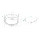 Раковина Santek «Анимо-55» c отверстием под смеситель, с пьедесталом - Фото 4