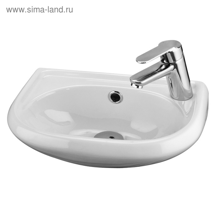 Раковина Santek «Бриз-40» c правым отверстием под смеситель, без пьедестала - Фото 1