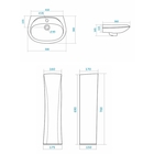 Раковина Santek «Бриз-50» c отверстием под смеситель, с пьедесталом - Фото 3