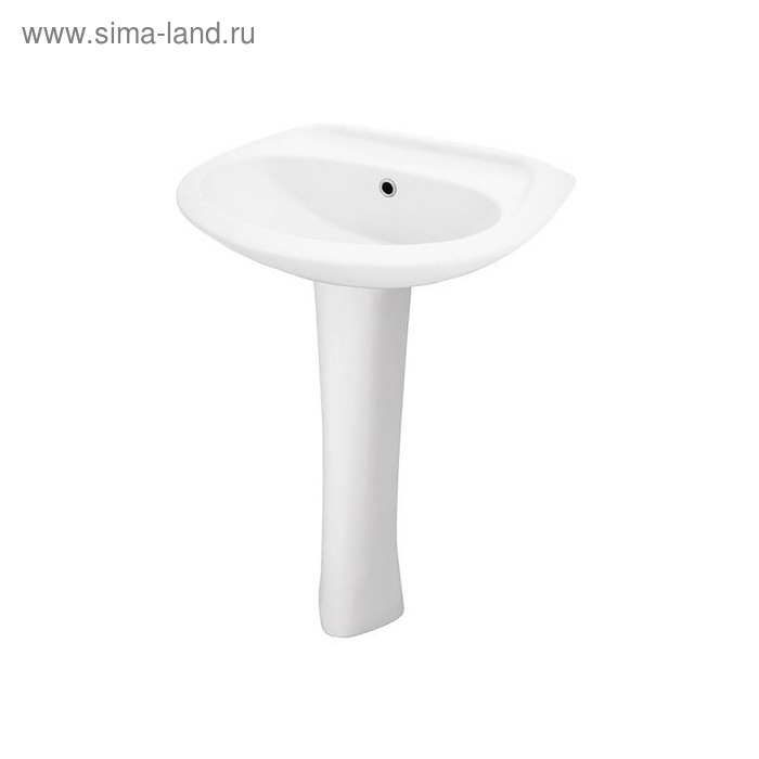 Раковина Santek «Бриз-55» c отверстием под смеситель, с пьедесталом - Фото 1