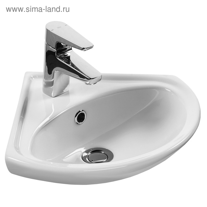 Раковина Santek «Ирис-36» угловой, c отверстием под смеситель, без пьедестала - Фото 1