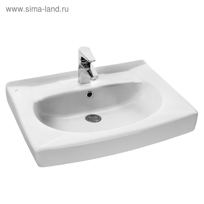Раковина Santek «Пилот 50/60» c кронштейном, крепежом и сифоном - Фото 1