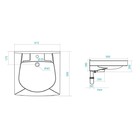 Раковина Santek «Пилот 50/60» c кронштейном, крепежом и сифоном - Фото 8