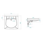 Раковина Santek «Пилот 60/60» c кронштейном, крепежом и сифоном - Фото 8