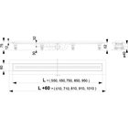 Водоотводящий желоб AlcaPlast Simple APZ9-550, с порогами для перфорированной решетки - Фото 2