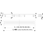 Водоотводящий желоб AlcaPlast Simple APZ9-850, с порогами для перфорированной решетки - Фото 2