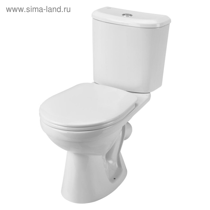 Унитаз-компакт Santek «Бореаль» косой выпуск, однорежимная арматура, сиденье полипропилен - Фото 1