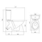 Унитаз-компакт Santek «Бриз» косой выпуск, однорежимная арматура, сиденье полипропилен - Фото 10