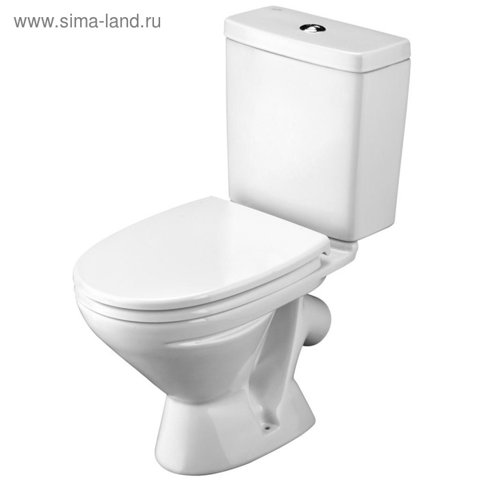 Унитаз-компакт Santek «Лига» косой выпуск, двухрежимная арматура «ИнкоЭр», сиденье полипропилен - Фото 1