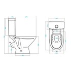 Унитаз-компакт Santek «Лига» косой выпуск, двухрежимная арматура «ИнкоЭр», сиденье полипропилен - Фото 4