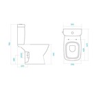 Унитаз-компакт Santek «Нео» прямой выпуск, двухрежимная арматура Oliveira, сиденье дюропласт soft-close - Фото 3