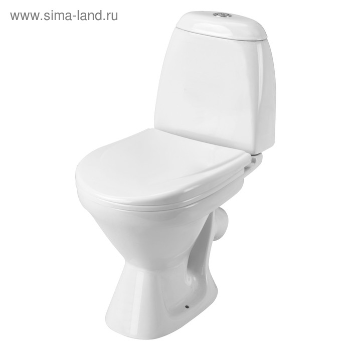 Унитаз-компакт Santek «Римини» косой выпуск, двухрежимная арматура, сиденье полипропилен - Фото 1