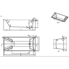 Ванна акриловая IFO Olika BR82017000, прямоугольная, 170х75 см, без ножек - Фото 3