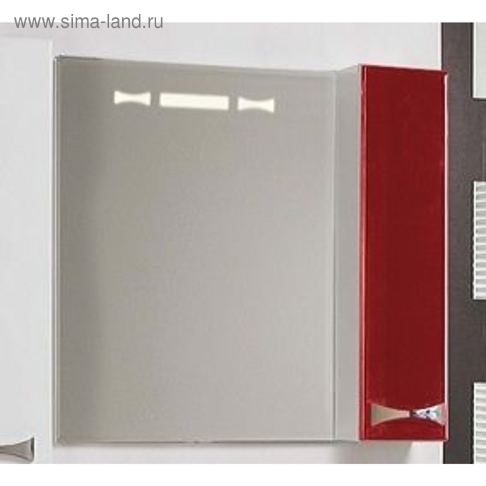 Зеркало «Диор 80» правое, цвет бело-бордовый - Фото 1