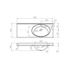 Раковина AQUATON Отель 3/120 правая белая с навесами 1A70103NOT01R= - Фото 3