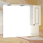 Зеркало шкаф Comforty Севилья 100 для ванной комнаты, цвет слоновая кость - фото 297797957