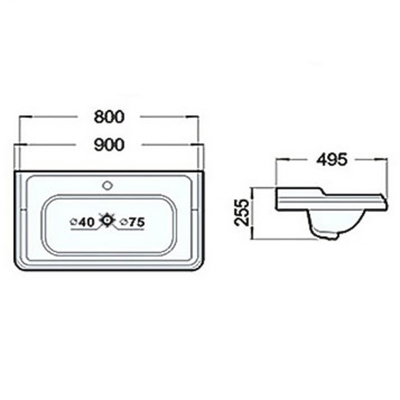 Раковина Comforty 3380, накладная, цвет белый