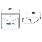 Раковина Comforty 603, накладная, цвет белый - Фото 2