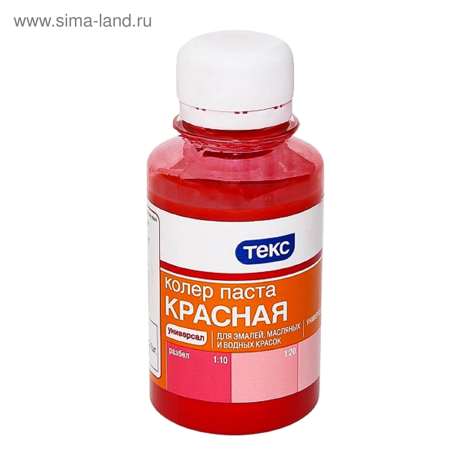 Паста колеровки. Колеровочная паста Текс №2. Колеровочная паста для водоэмульсионной краски. - Паста колеровочная универсальная 0.1л /Текс. Колер м374.